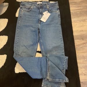Zara Split Skinny Jeans High Rise
